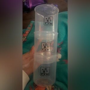 Lot of 3 PYMs beaker style drinking cups from Disney California adventure